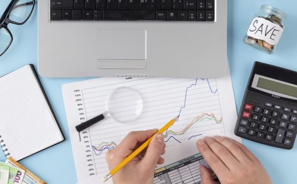 top-view-finances-elements-arrangement